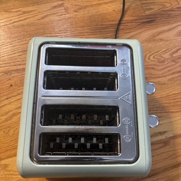 buydeem retro bagel 4Slice Toaster Extra Wide Slots Stainless Steel Mellow Green - Picture 7 of 9